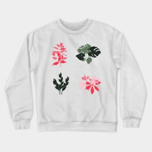 Pink and Green Cute Plants Crewneck Sweatshirt